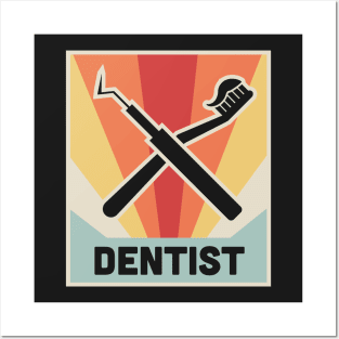 The Vintage Dentist – Dental Picks Icon Posters and Art